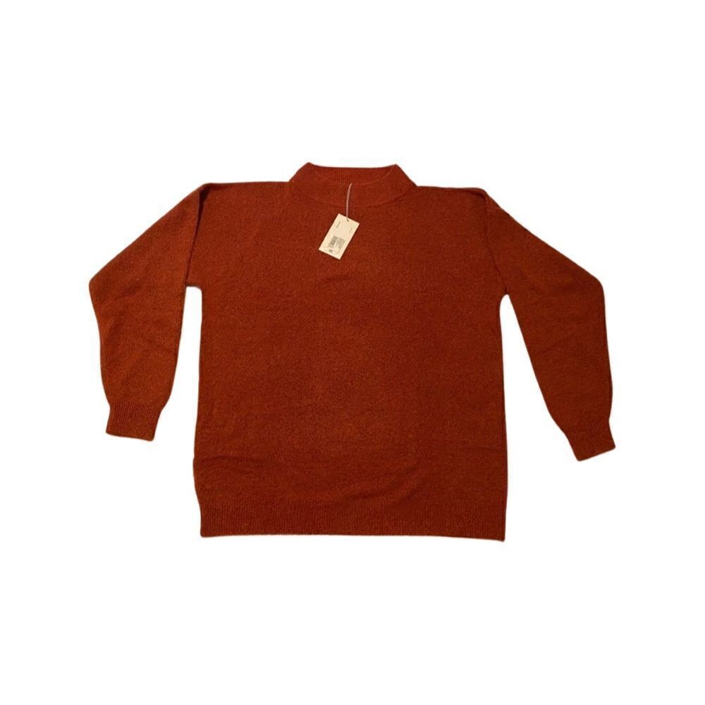 A New Day Rust Mock Turtleneck Long Sleeve Pullover Sweater – Size Large - Picture 3 of 9